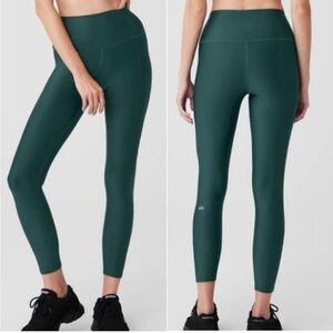 Alo Yoga High-Waist Airlift Legging Pull On Midnight Green Women Size Large